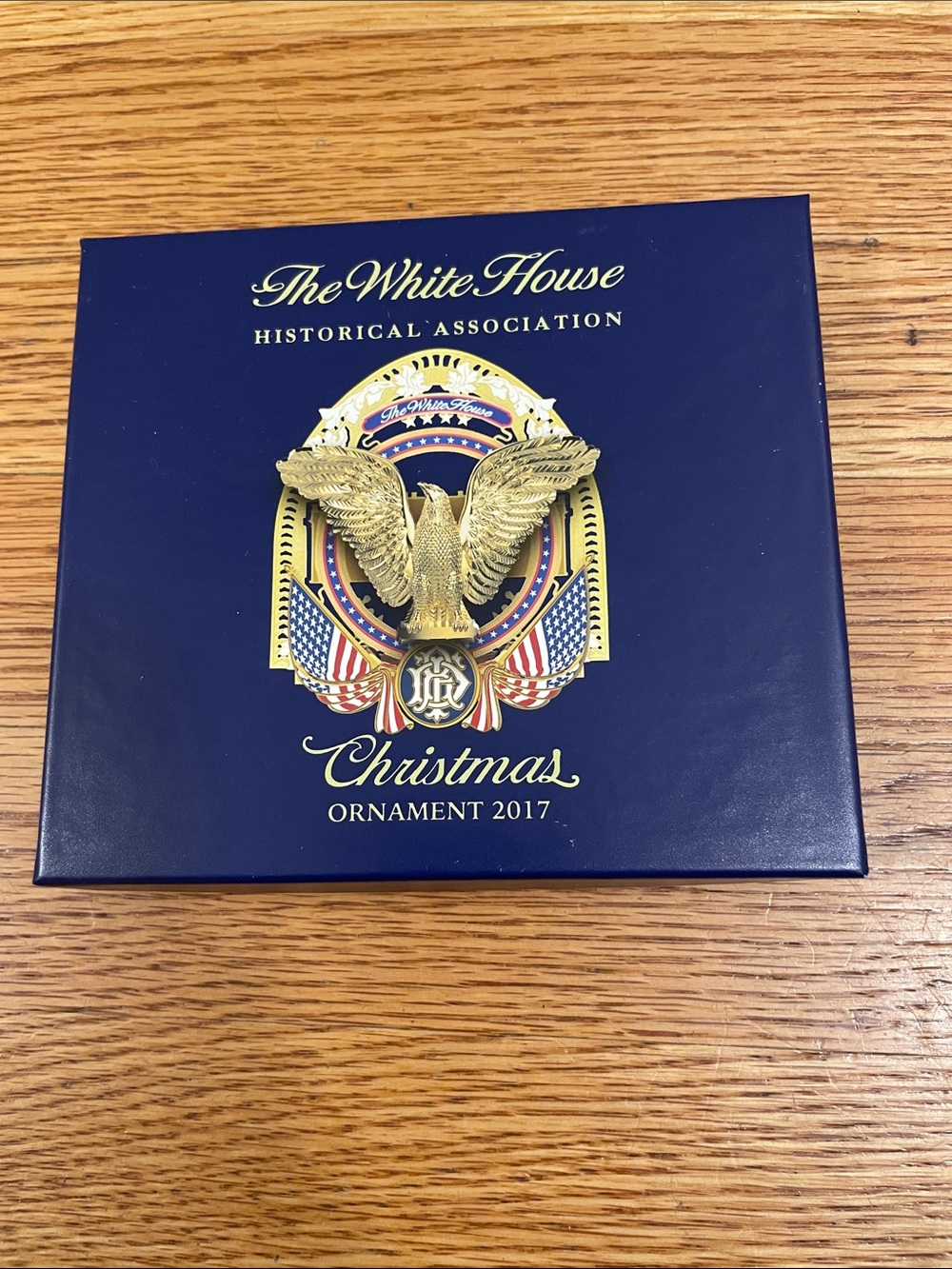 The White House Historical Association Christmas Ornament 2017 - Navy & Gold
